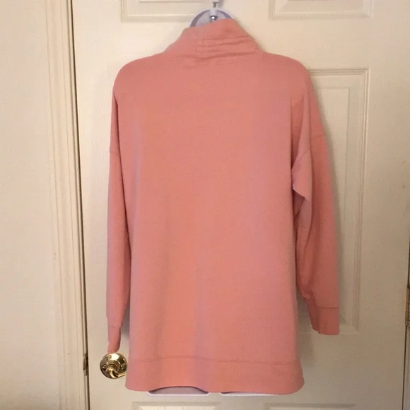 Adorable Pink Cowl Neck Sweatshirt - Picture 9 of 15